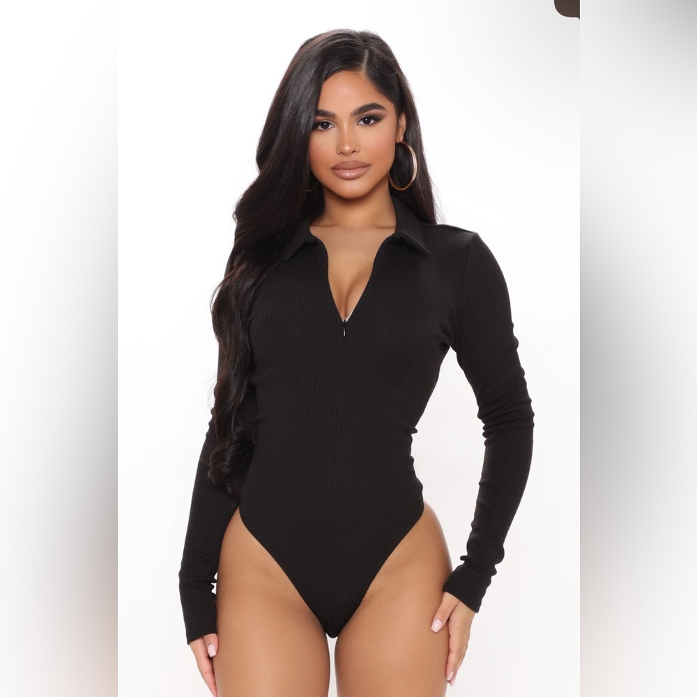 Fashion Nova Hustle and Grind Ribbed Bodysuit